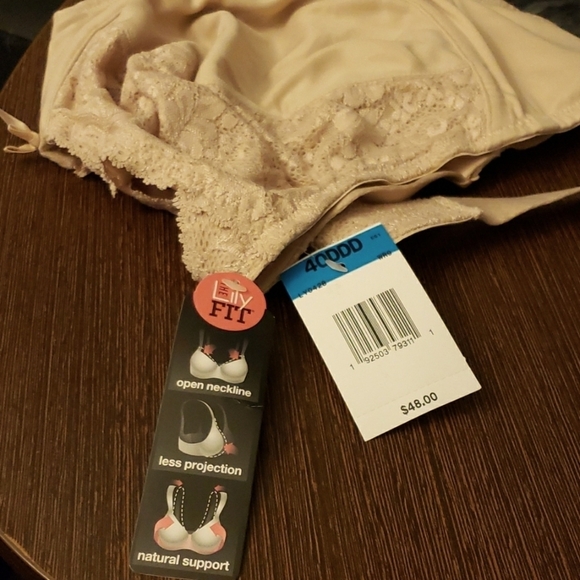 Bali Lilyette Comfort Lace Minimizer Bra 0428 Size 40DDD Paris Nude - Picture 4 of 7